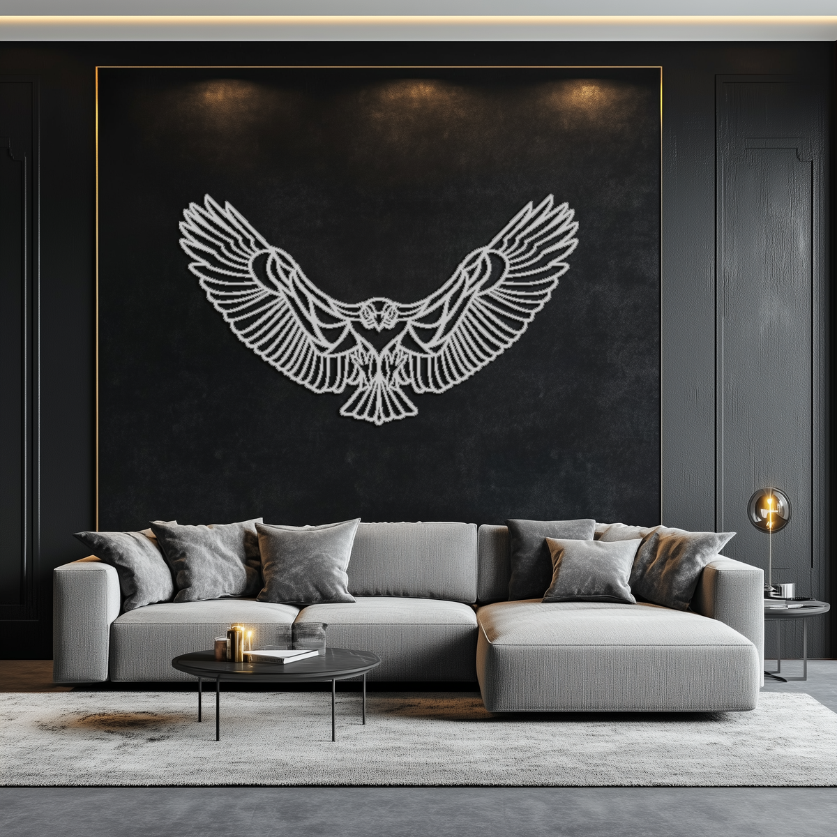 Majestic Soaring Eagle Metal Wall Art - Premium Steel Finish