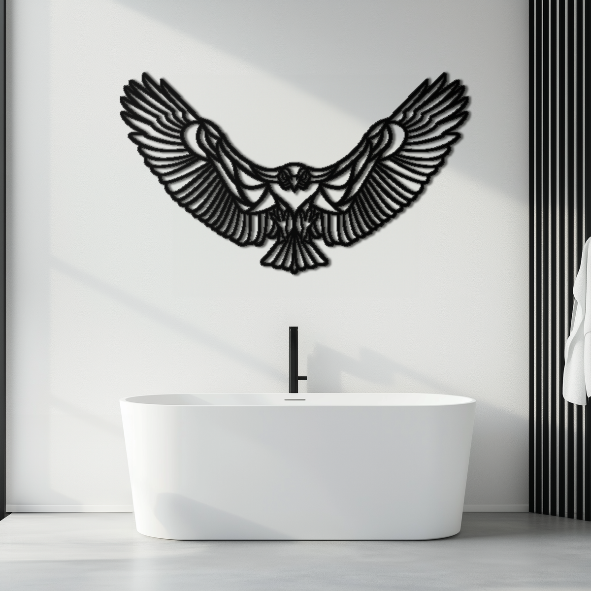 Majestic Soaring Eagle Metal Wall Art - Premium Steel Finish