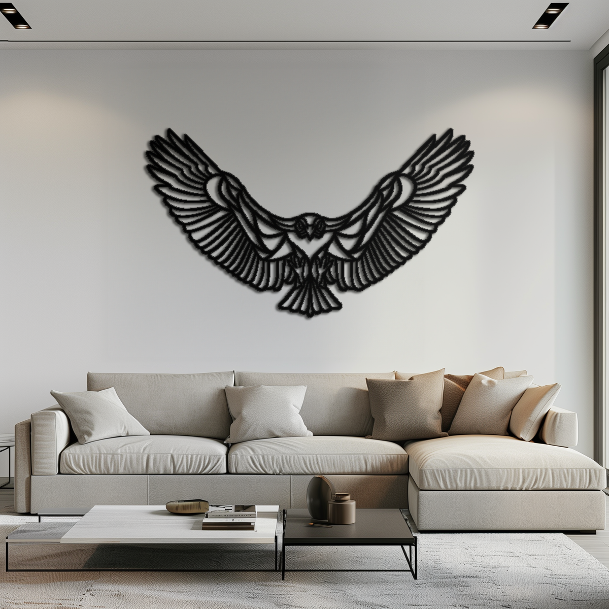 Majestic Soaring Eagle Metal Wall Art - Premium Steel Finish