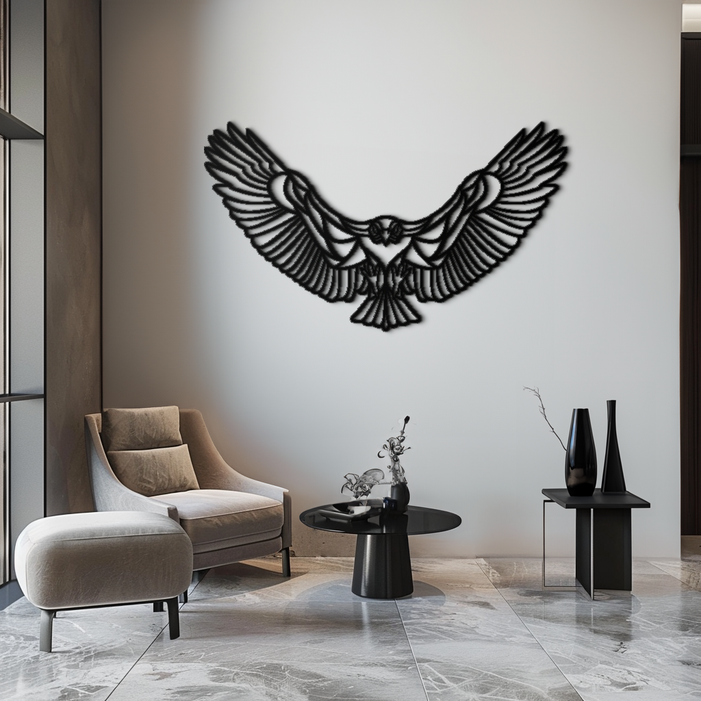 Majestic Soaring Eagle Metal Wall Art - Premium Steel Finish