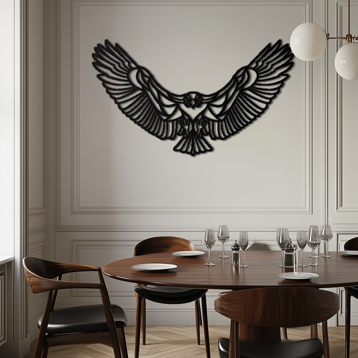 Majestic Soaring Eagle Metal Wall Art - Premium Steel Finish