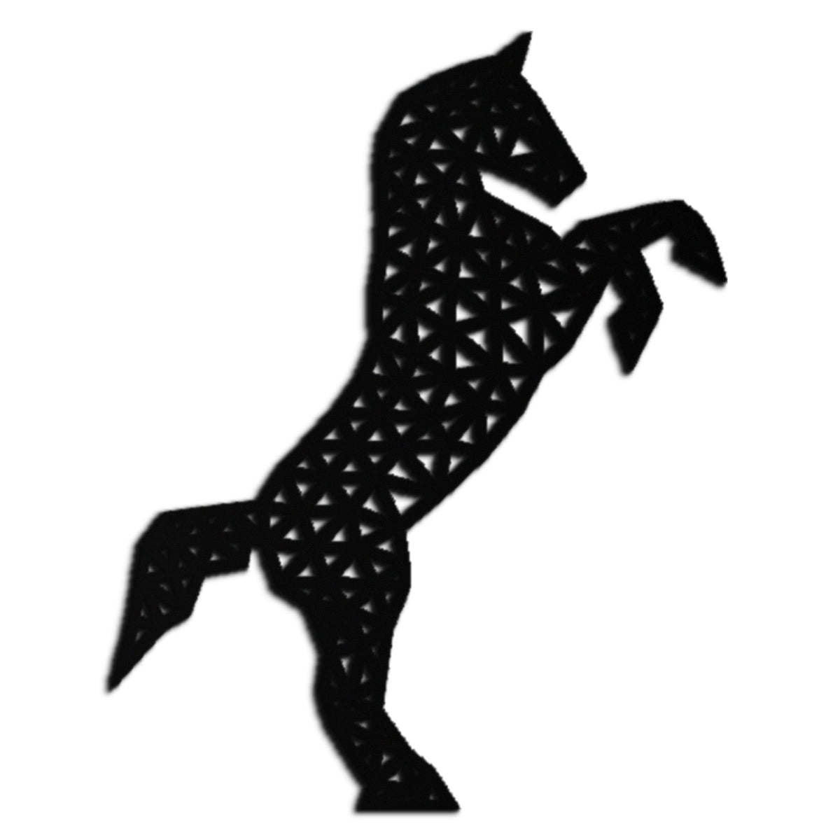 Geometric Steel Horse Wall Art - Modern Silhouette Sculpture
