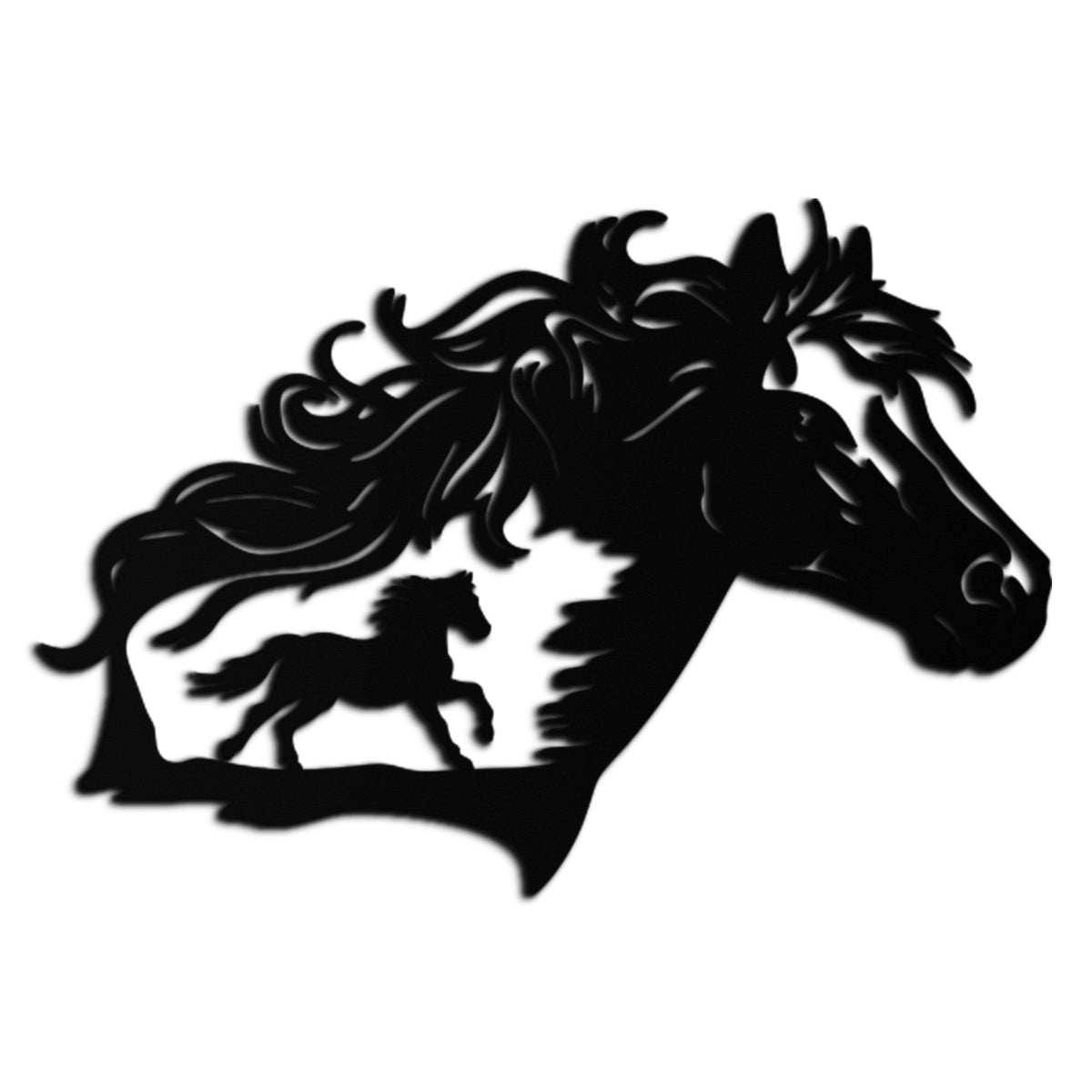 Metal Horse Silhouette Wall Art Modern Contemporary Farmhouse Home Decor Sculpture