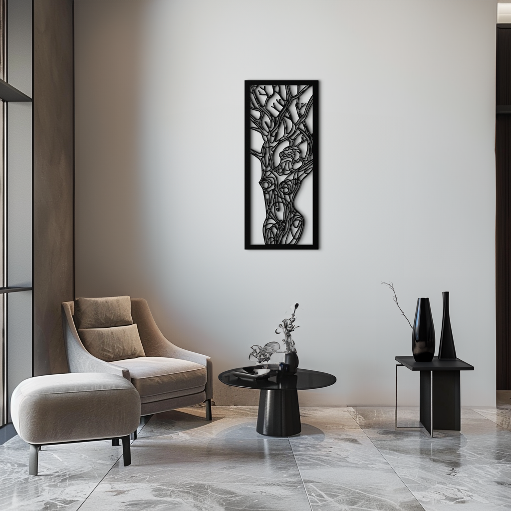 Tree of Life Metal Wall Art - Abstract Feminine Modern Bohemian Statement Design