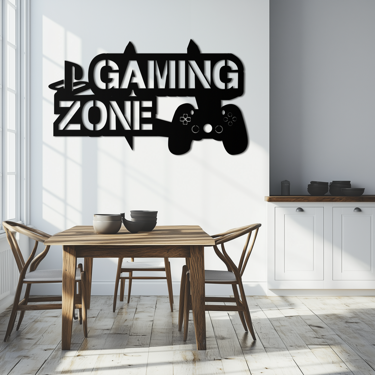 Metal Wall Art Gaming Zone - Controller Design for Gamer Room