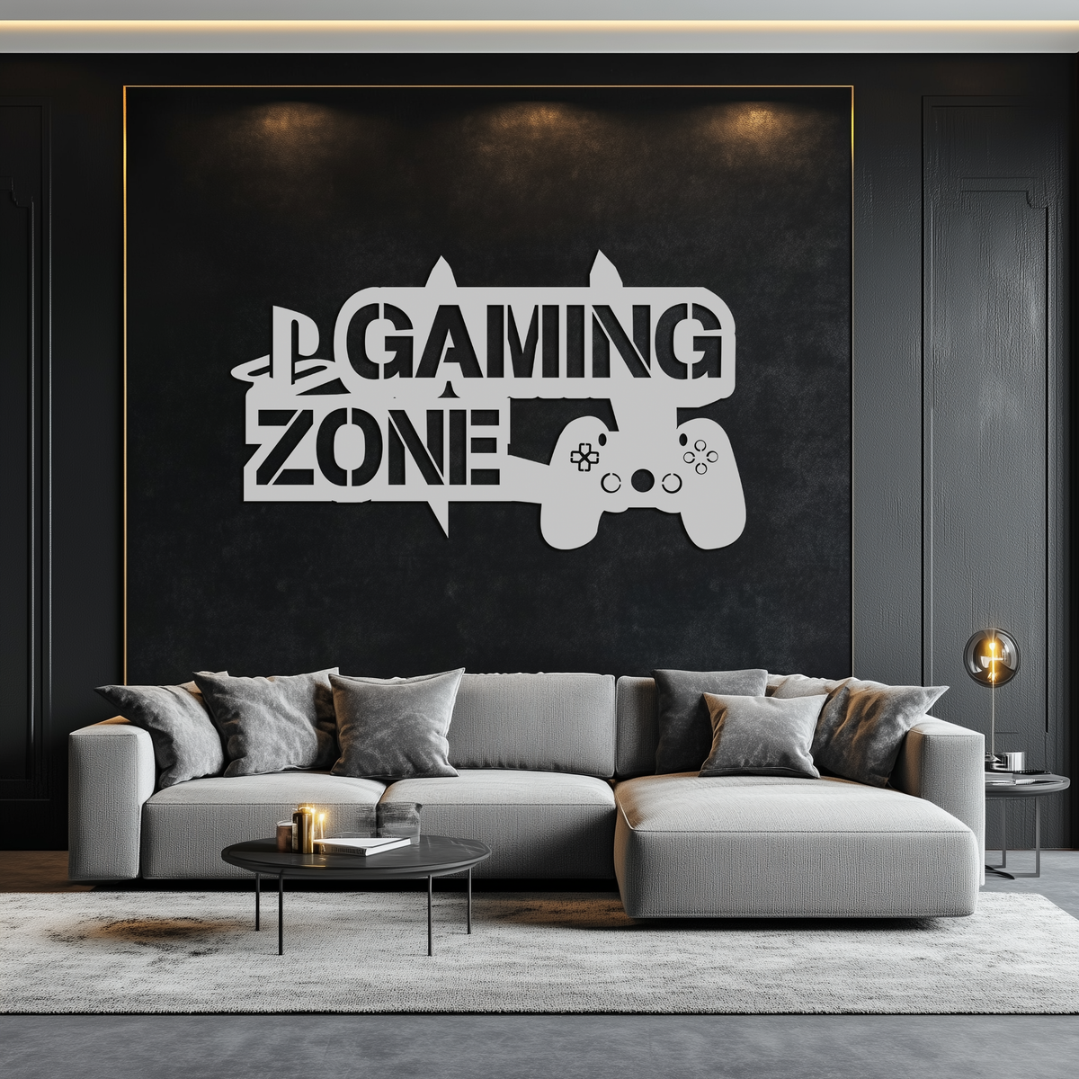 Metal Wall Art Gaming Zone - Controller Design for Gamer Room