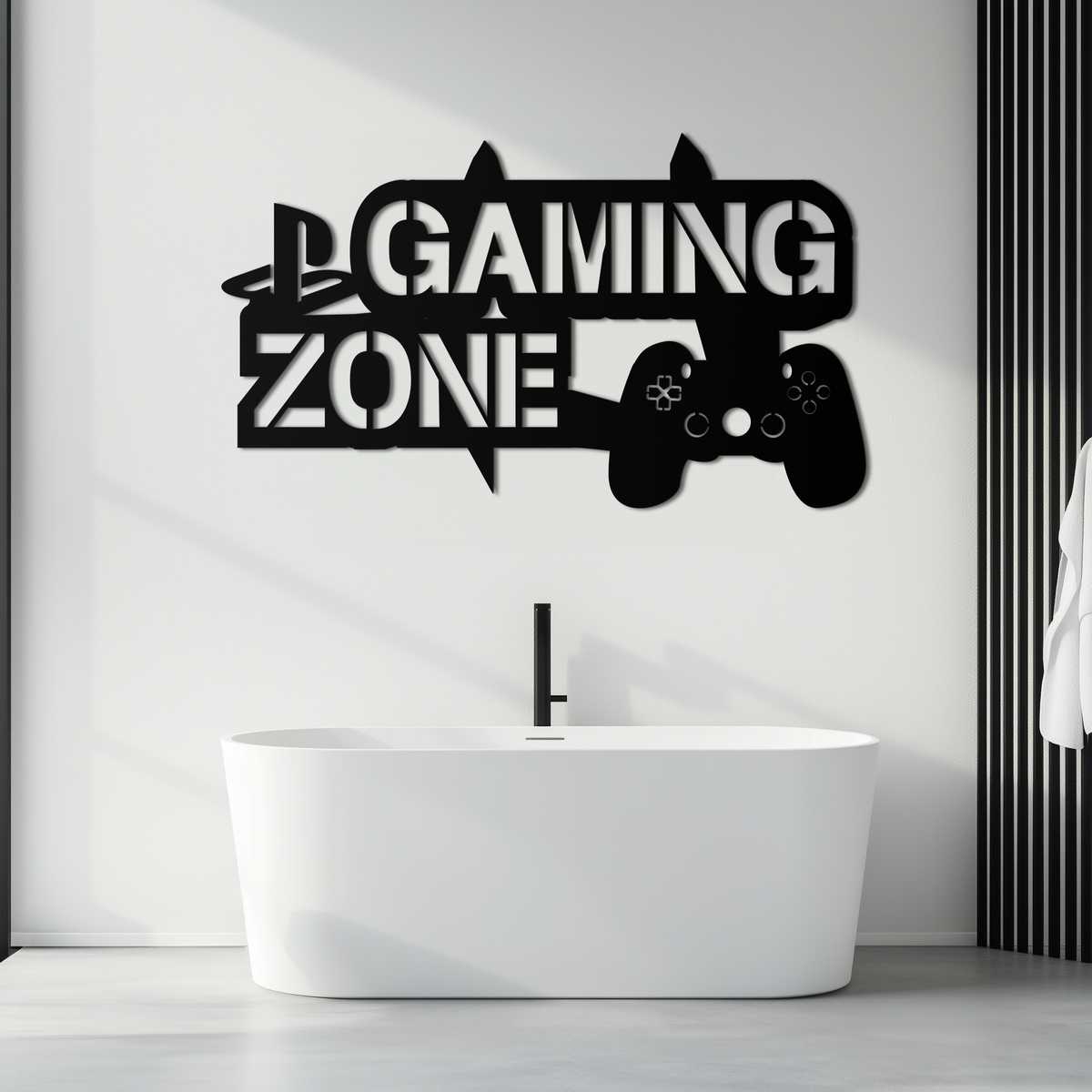 Metal Wall Art Gaming Zone - Controller Design for Gamer Room