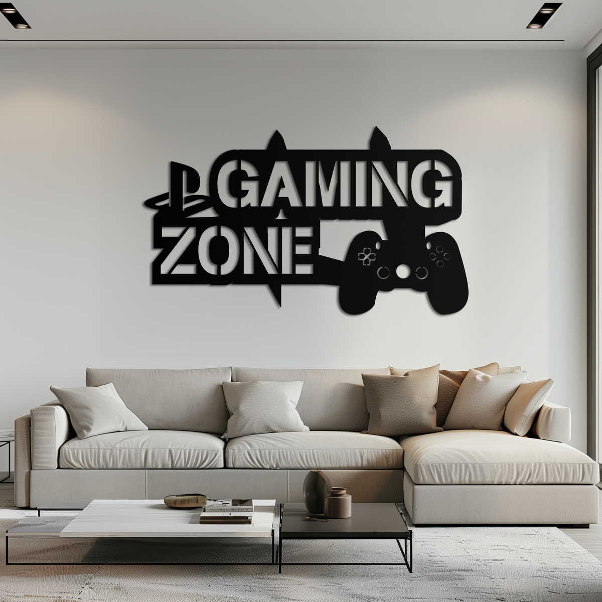 Metal Wall Art Gaming Zone - Controller Design for Gamer Room