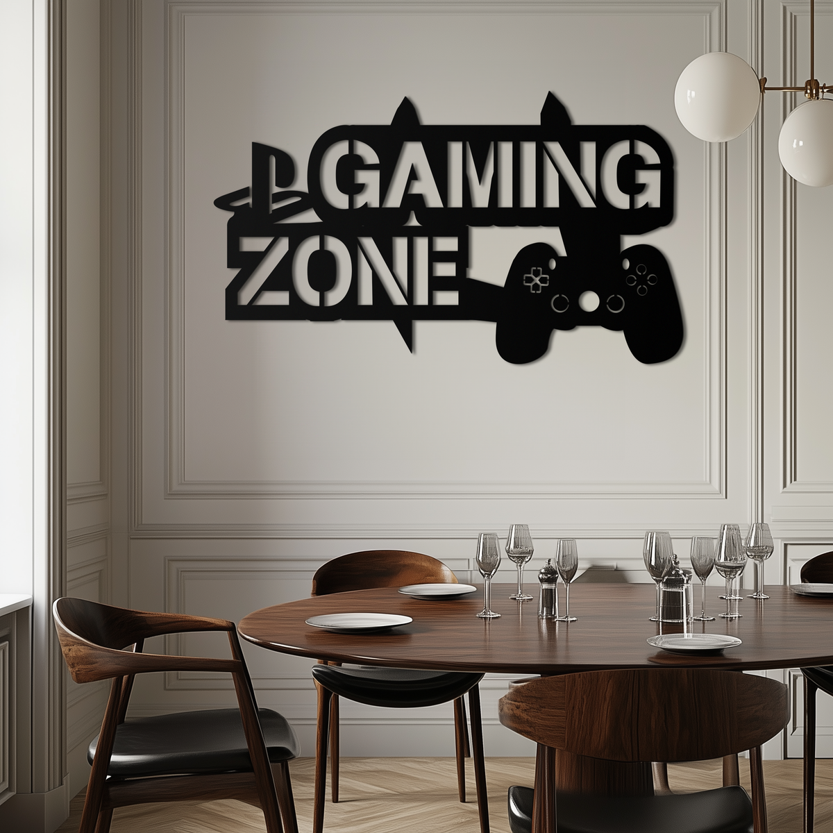 Metal Wall Art Gaming Zone - Controller Design for Gamer Room