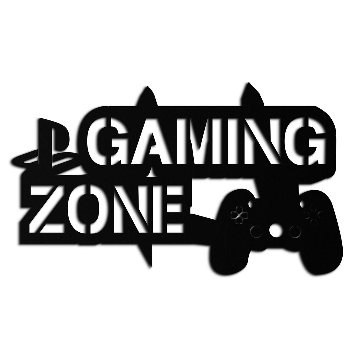 Metal Wall Art Gaming Zone - Controller Design for Gamer Room