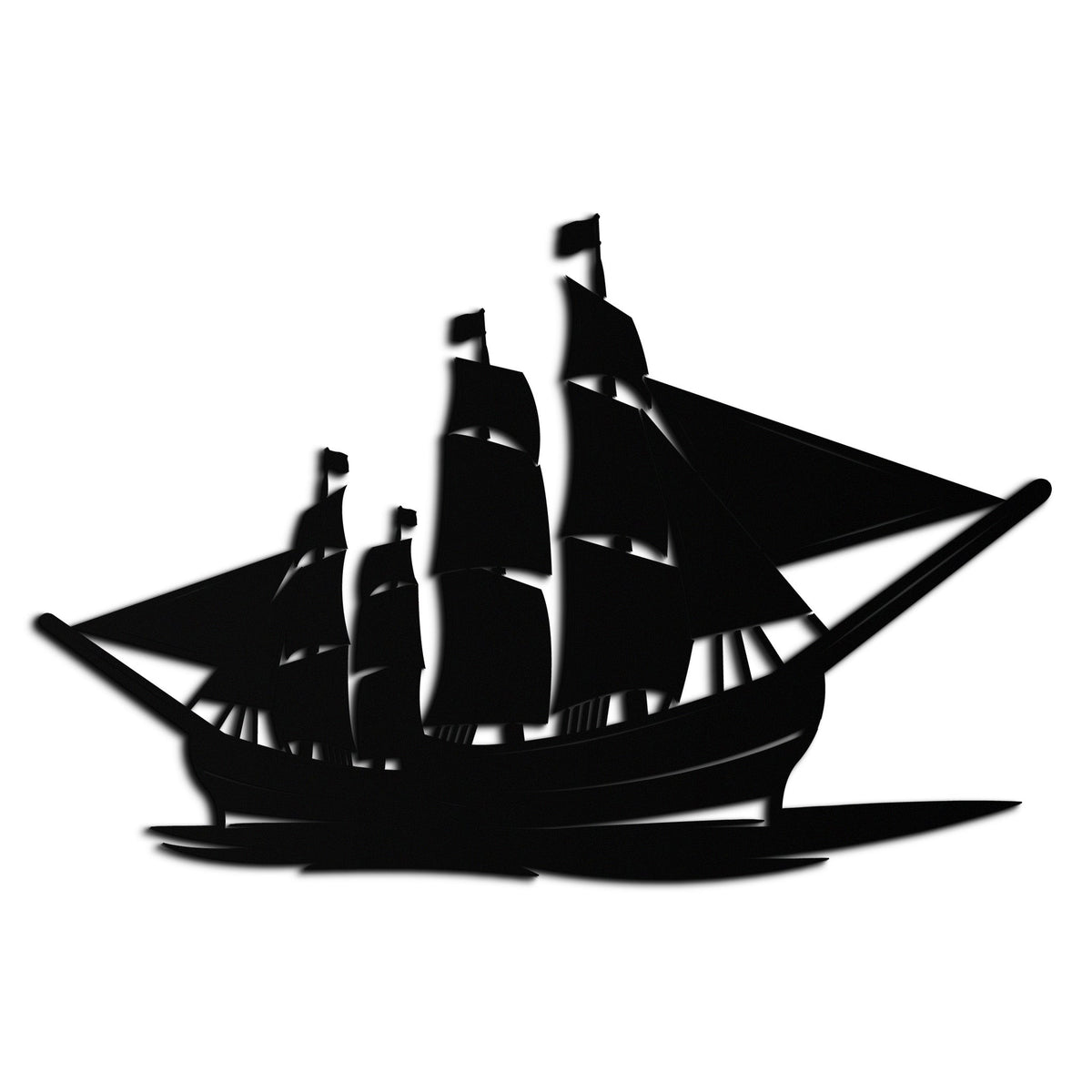 Premium Steel Pirate Ship Wall Art Nautical Decor Rust Resistant Finish Home Office
