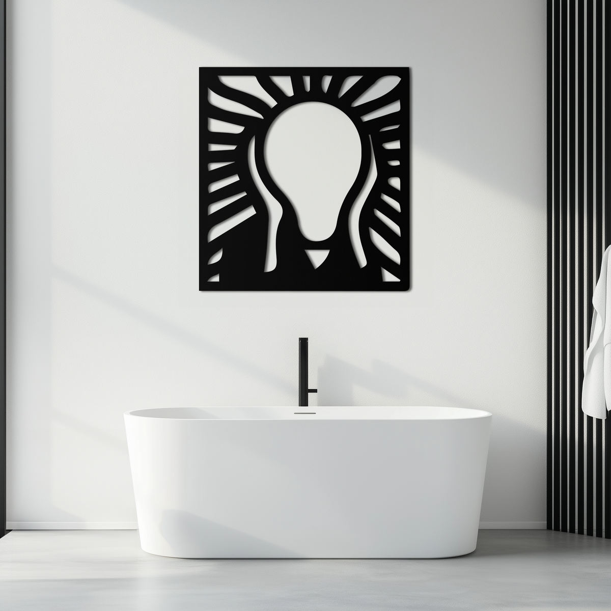 Metal Wall Art The Scream Modern Minimalist Expressionist Contemporary Home Decor