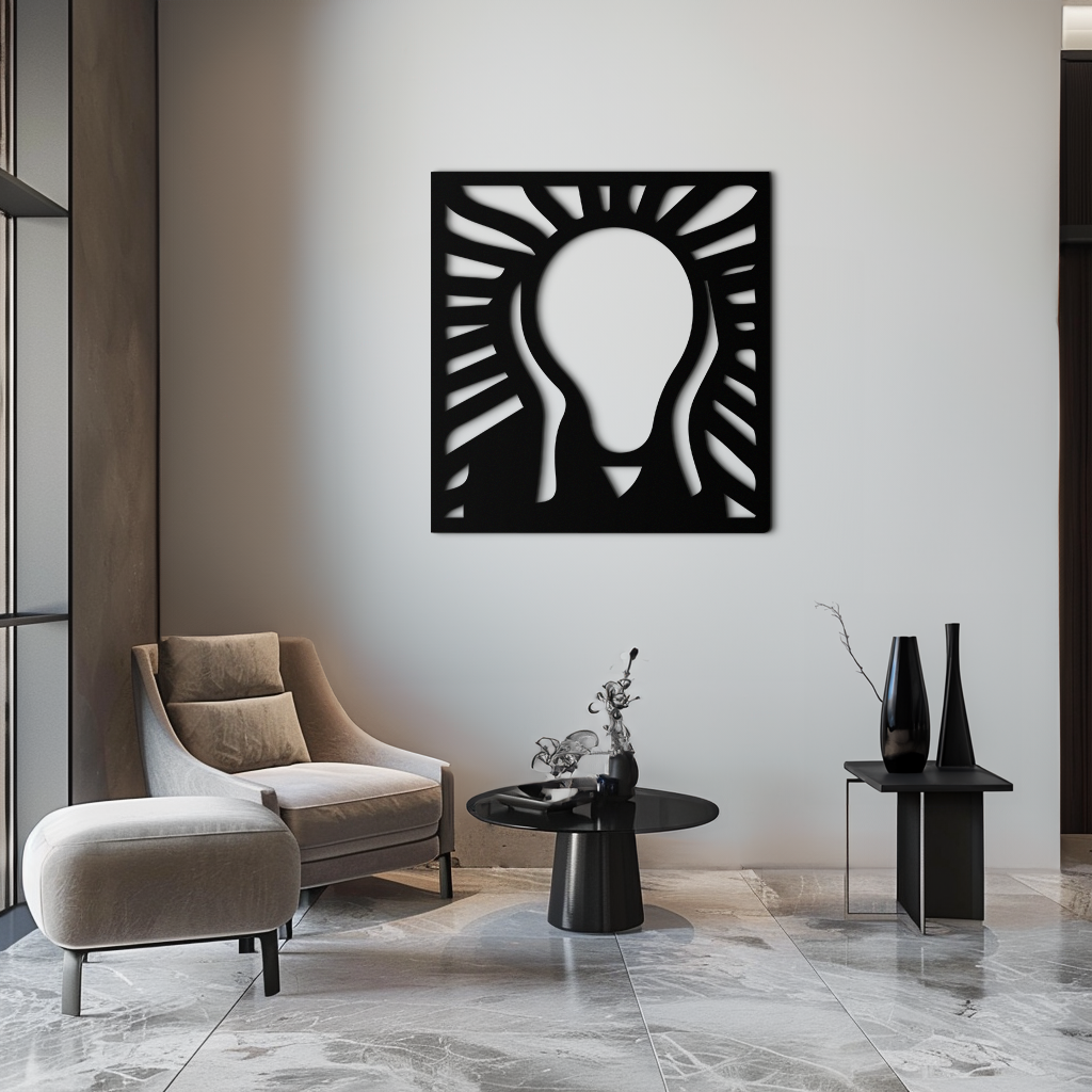 Metal Wall Art The Scream Modern Minimalist Expressionist Contemporary Home Decor