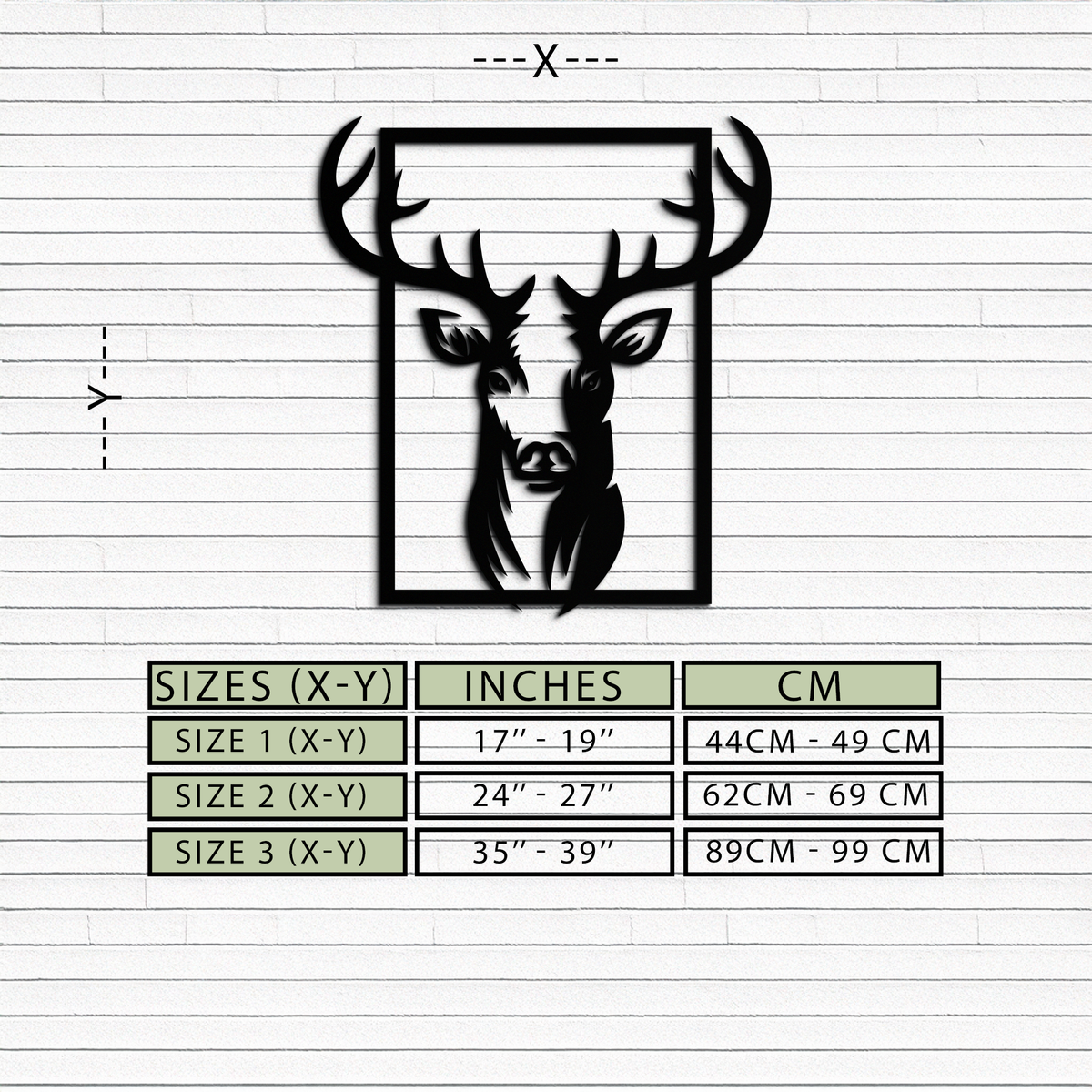Black Metal Deer Silhouette Wall Art - Nature Inspired Minimalist Modern Home Decor