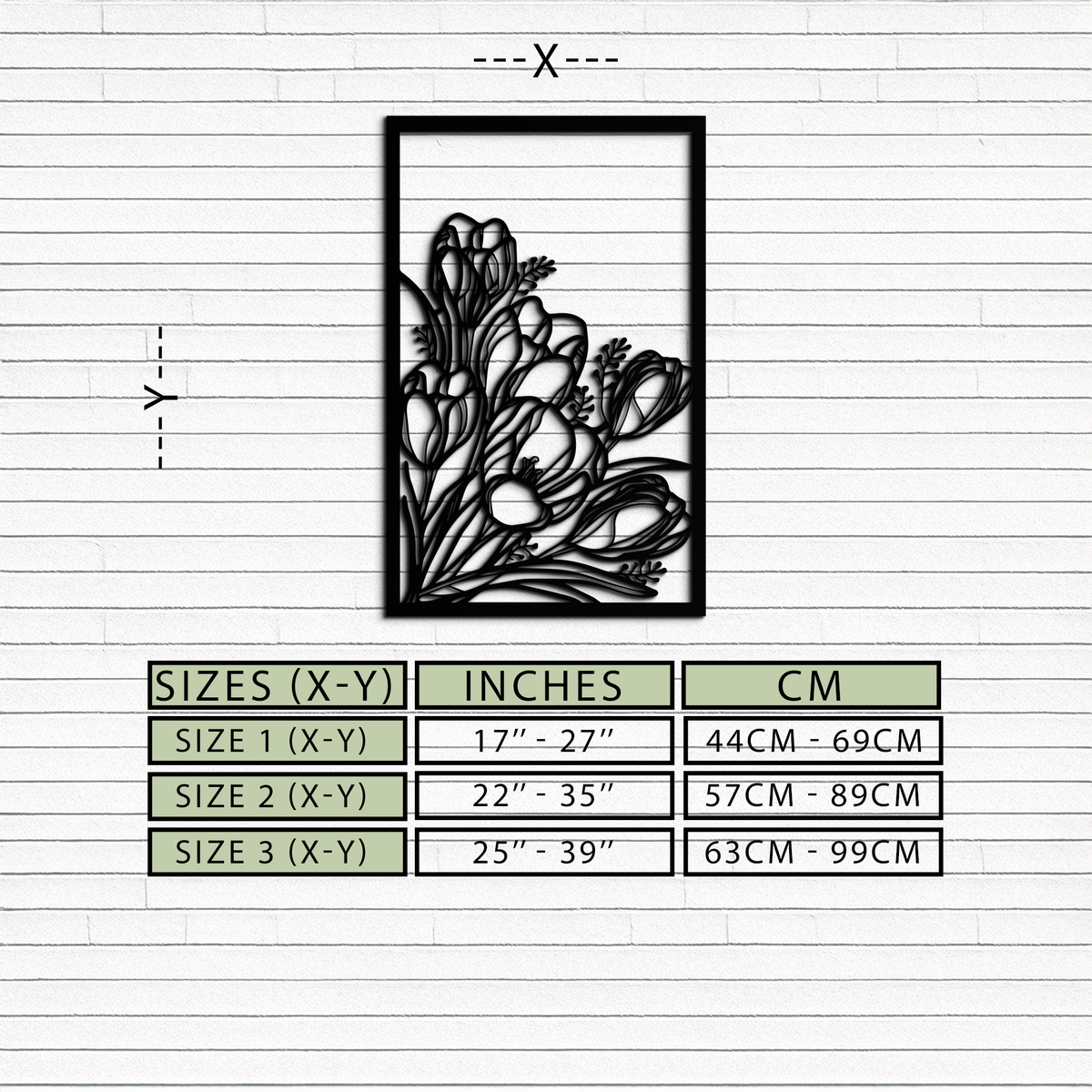 Metal Floral Wall Art - Contemporary Botanical Flower Design