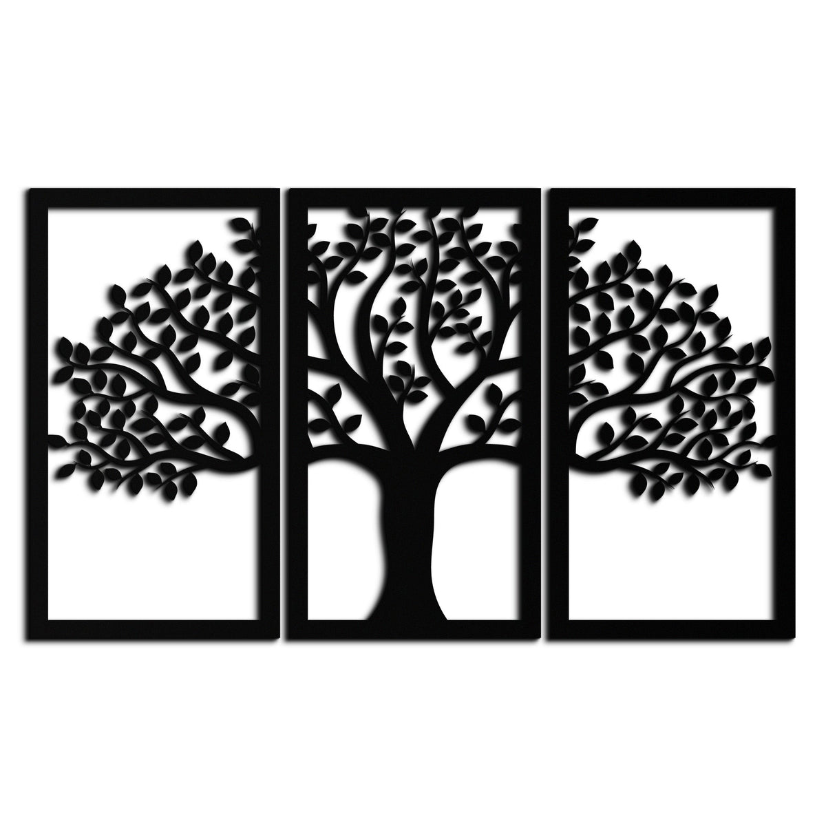 Tree of Life Metal Wall Art 3-Panel Modern Minimalist Contemporary Decor