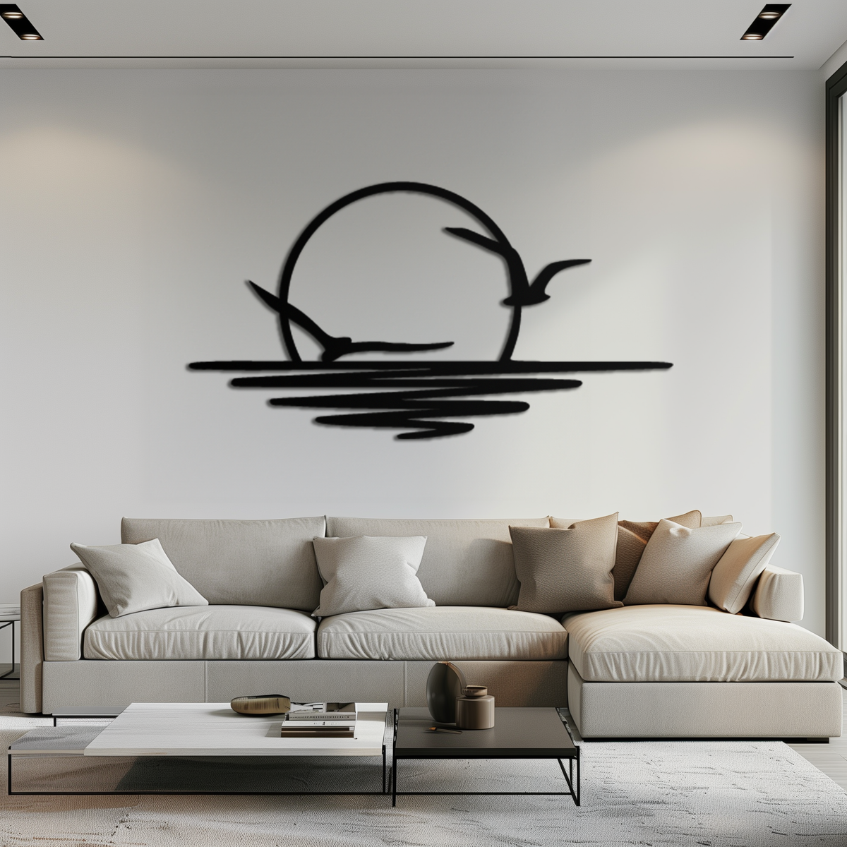 Seaside Sunset Metal Wall Art - Tranquil Nautical Ocean View