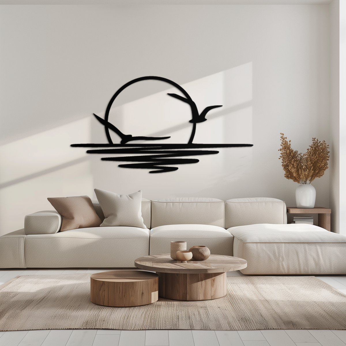 Seaside Sunset Metal Wall Art - Tranquil Nautical Ocean View