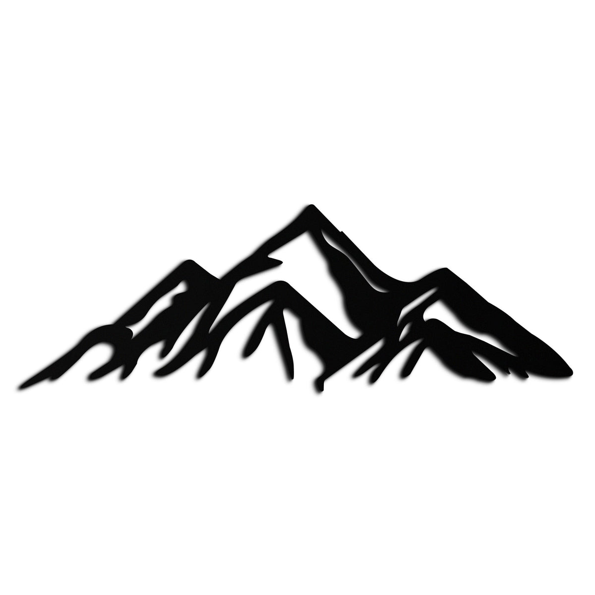 Metal Mountain Peak Silhouette Wall Art - Majestic Contemporary Minimalist Home Decor
