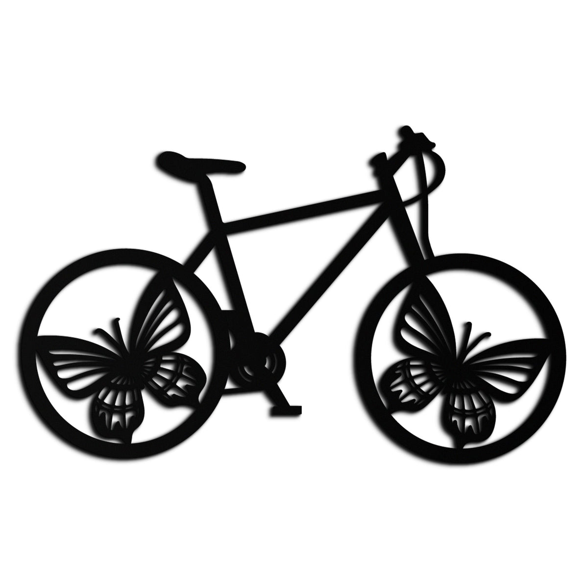Metal Butterfly Wheel Bicycle Wall Art Modern Artistic Piece