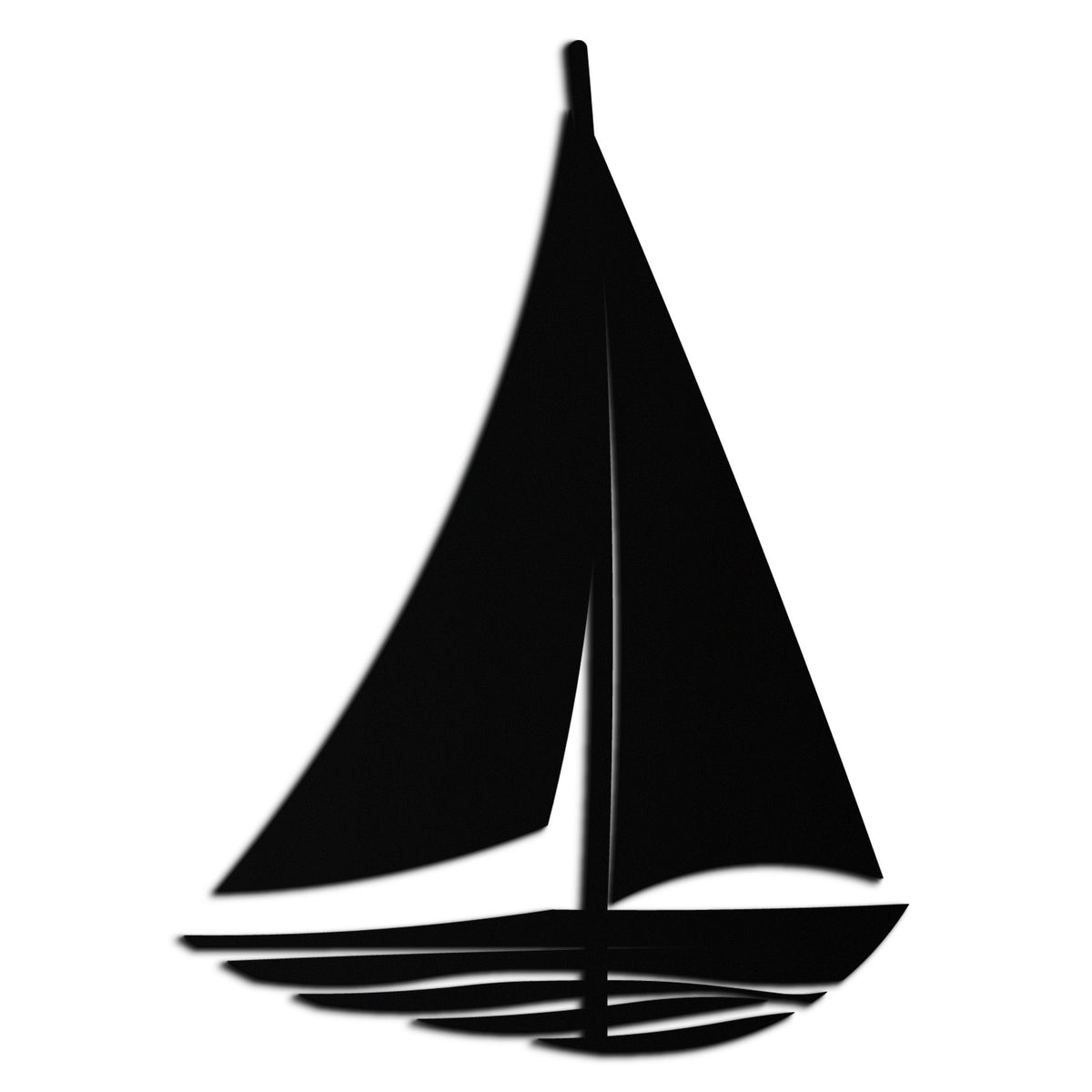 Steel Sailboat Silhouette Wall Art - Nautical Minimalist Design