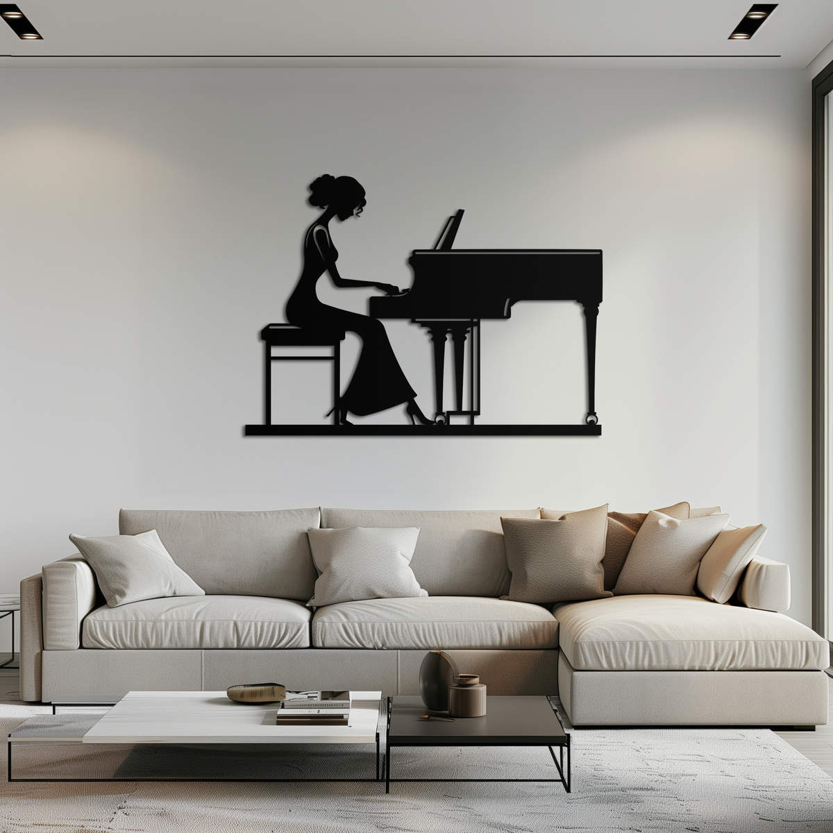 Four Elements Metal Wall Art - Steel Vertical Modern Silhouette Earth Air Fire Water