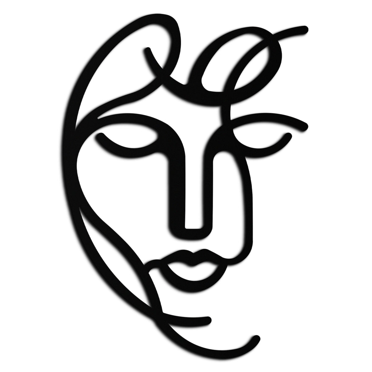 Metal Wall Art Abstract Female Silhouette Holding Microphone