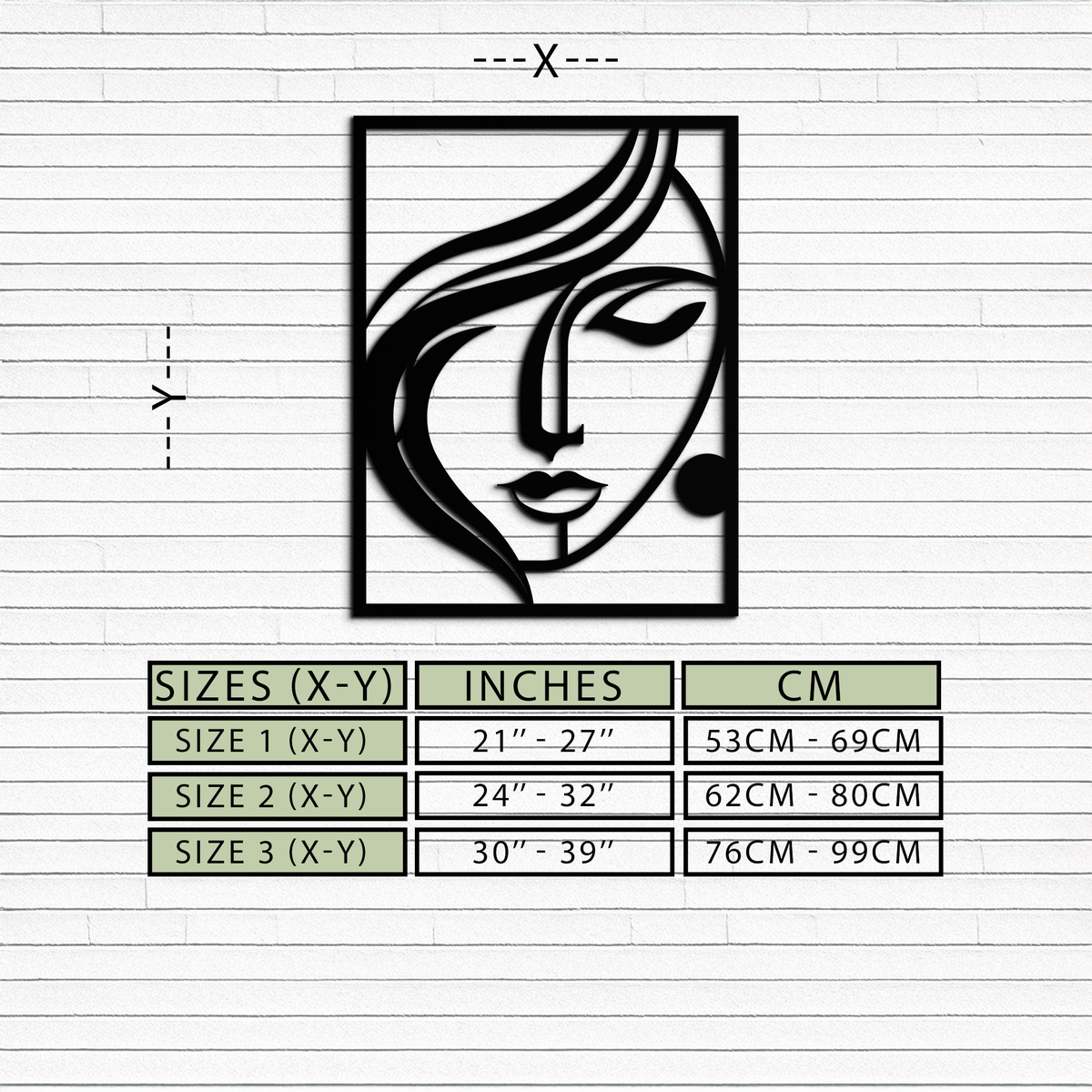 Black Metal Woman Silhouette Wall Art - Contemporary Minimalist