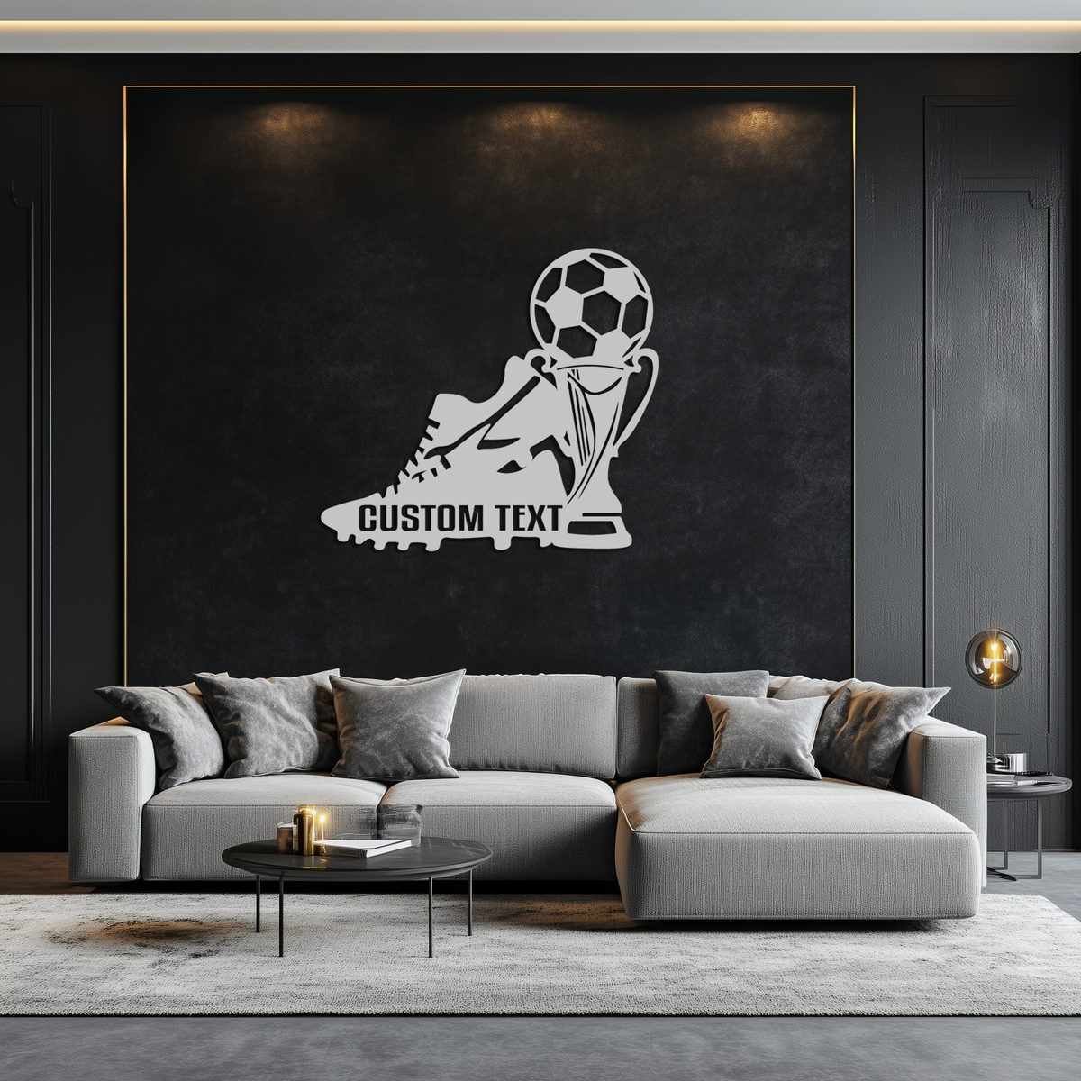 Custom Metal Soccer Trophy and Cleat Wall Art - Personalized