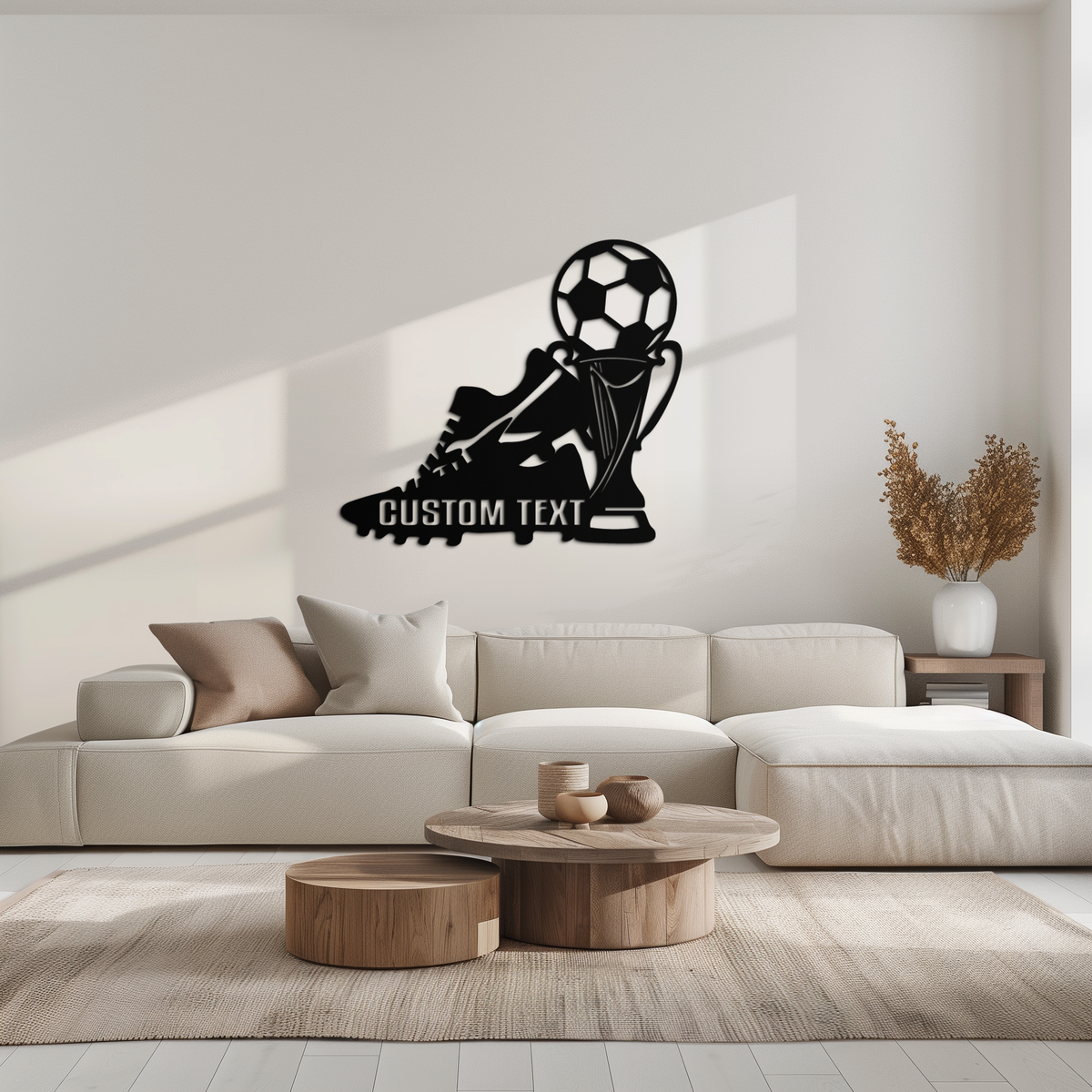 Custom Metal Soccer Trophy and Cleat Wall Art - Personalized
