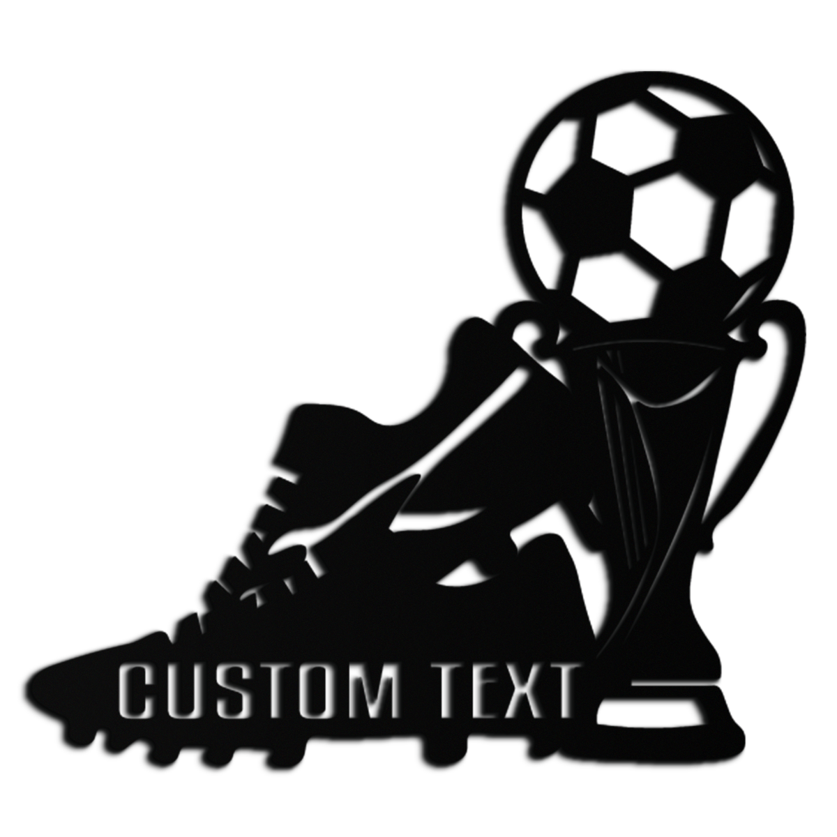 Custom Metal Soccer Trophy and Cleat Wall Art - Personalized