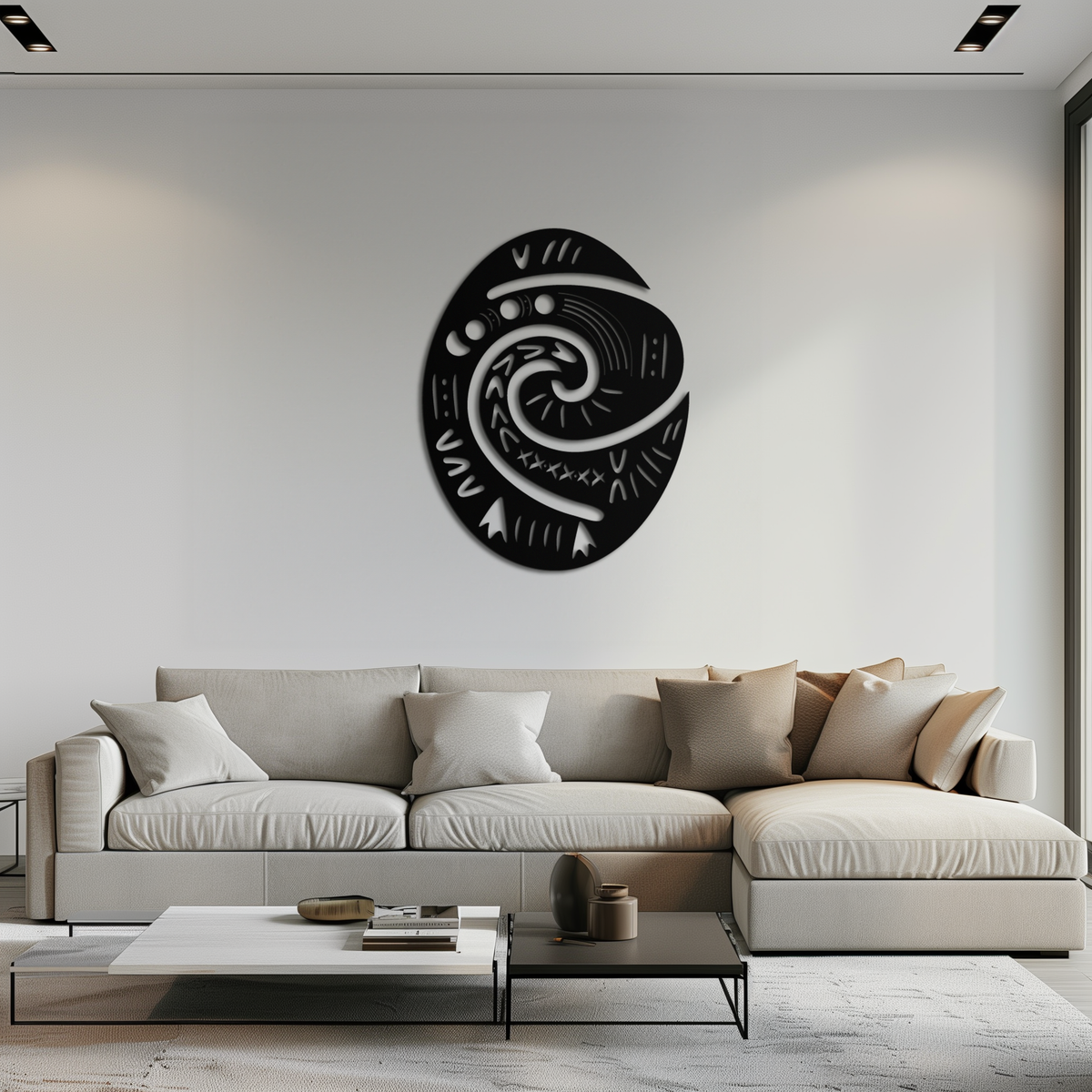 Metal Wall Art Te Fiti's Heart Handcrafted Polynesian Spiral Symbol Island Decor