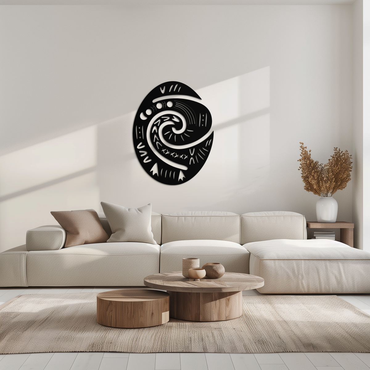 Metal Wall Art Te Fiti's Heart Handcrafted Polynesian Spiral Symbol Island Decor