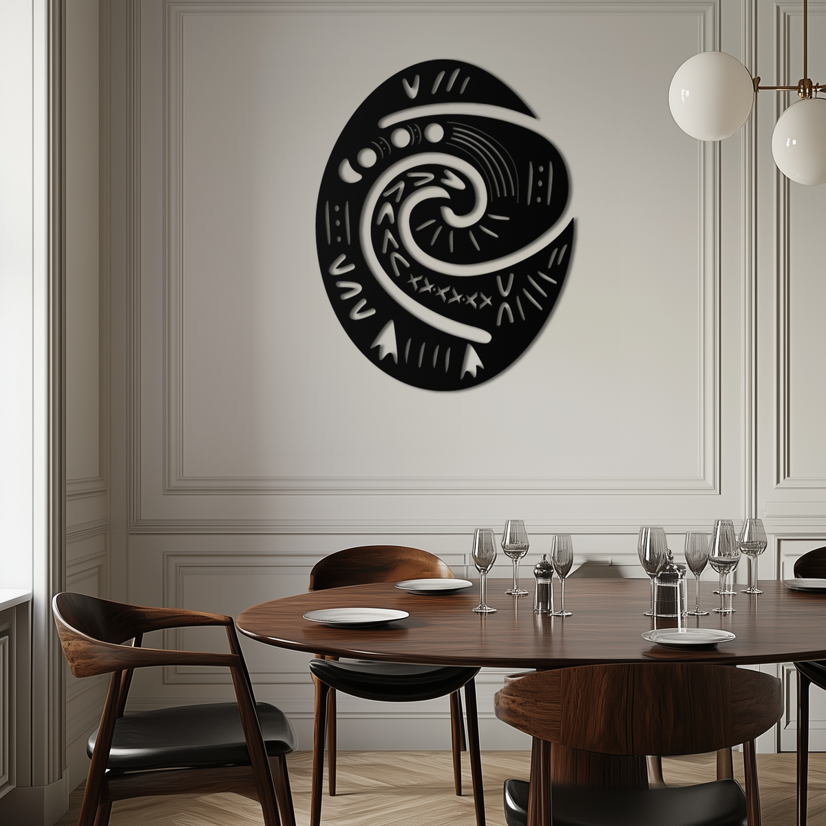 Metal Wall Art Te Fiti's Heart Handcrafted Polynesian Spiral Symbol Island Decor