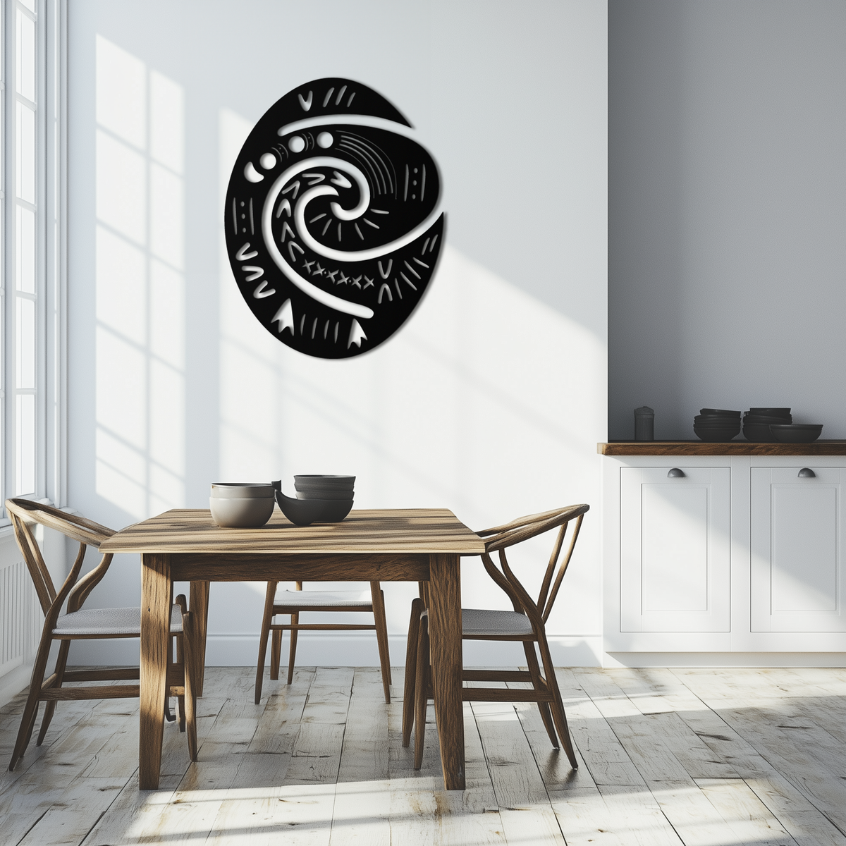 Metal Wall Art Te Fiti's Heart Handcrafted Polynesian Spiral Symbol Island Decor