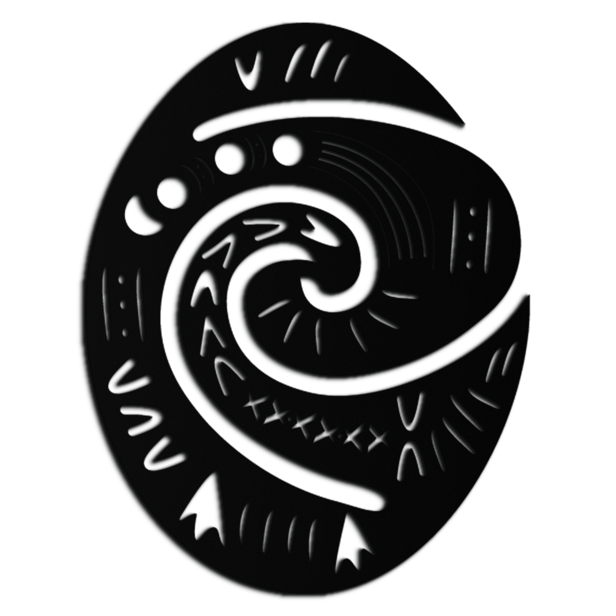 Metal Wall Art Te Fiti's Heart Handcrafted Polynesian Spiral Symbol Island Decor