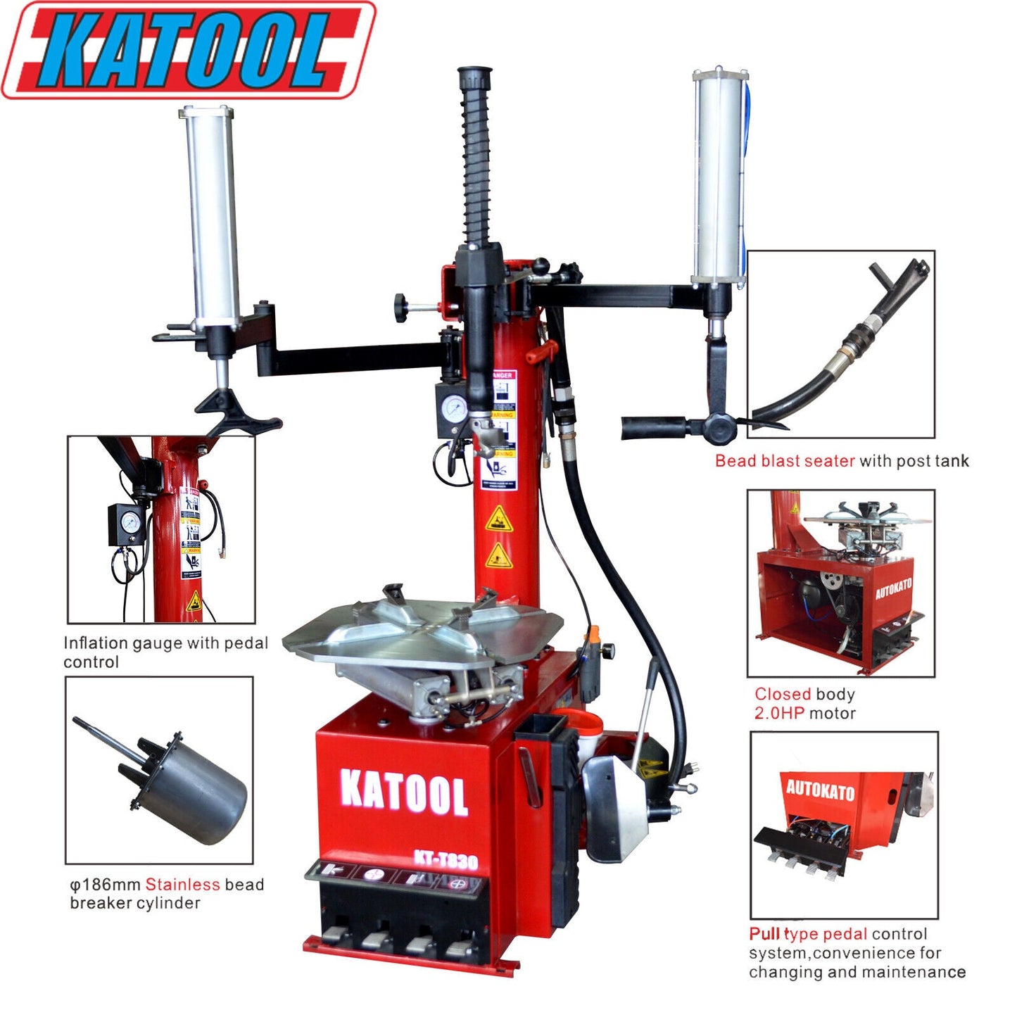 Katool KT-T830 Tire Changer & KT-B760 Wheel Balancer Combo