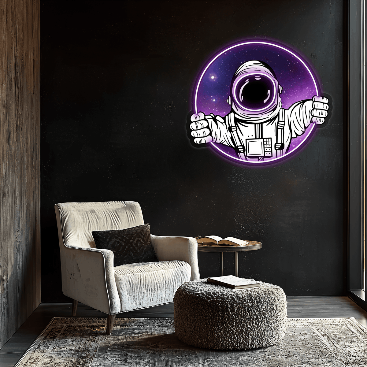 Hand-Crafted Astronaut Neon Sign UV Print LED - Modern Wall Art