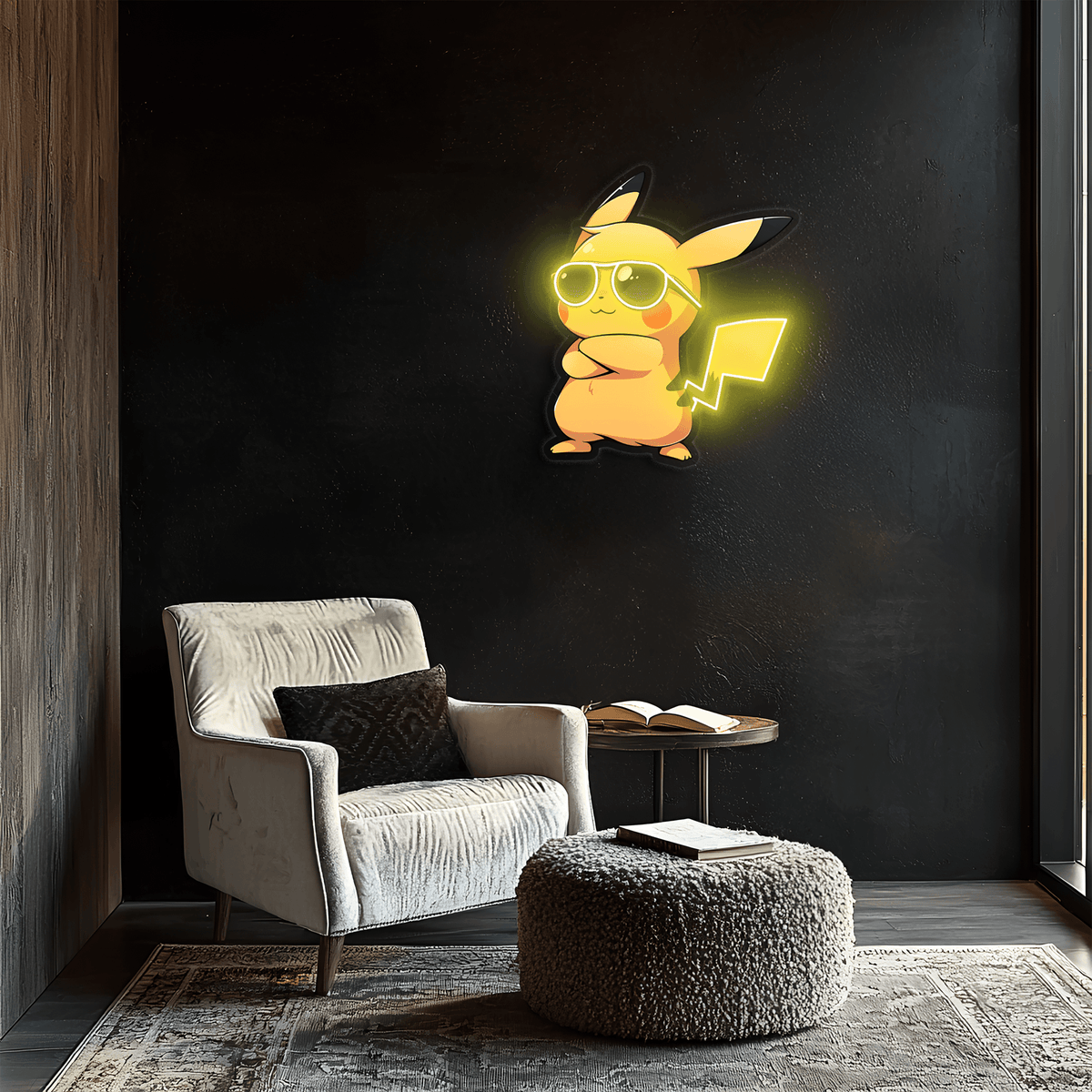 LED Neon Sign - Pikachu Pokemon Anime UV Print Wall Decoration