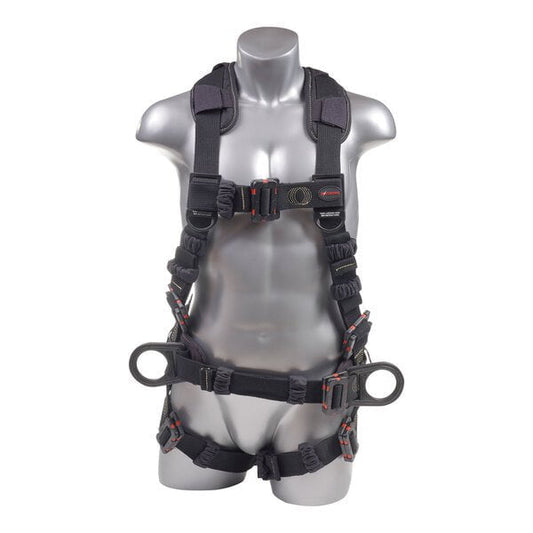 Kapture 5 Point Element Full Body Harness - Arc Flash Rated - 3 D-Rings - Mating Buckle Chest & Legs - Shoulder Pads & Waist Belt - All Sizes