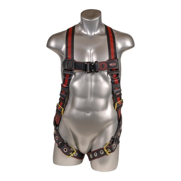 Kapture 5 Point Elite Full Body Harness - Dorsal D-Ring - QC Chest - Tongue Buckle Legs - All Sizes