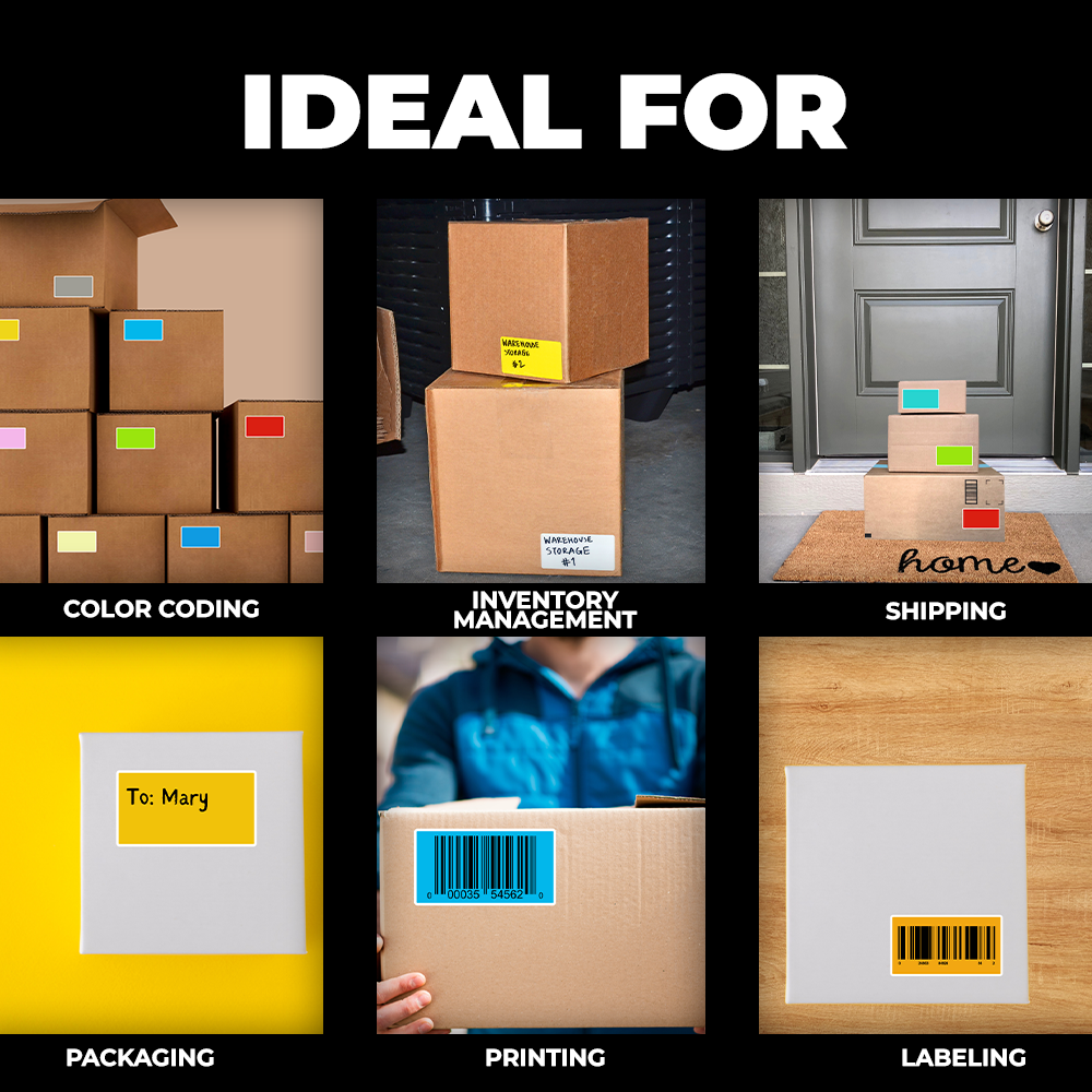 4" x 2" Direct Thermal Labels - 750 Stickers | LB-DTT (Made in USA)