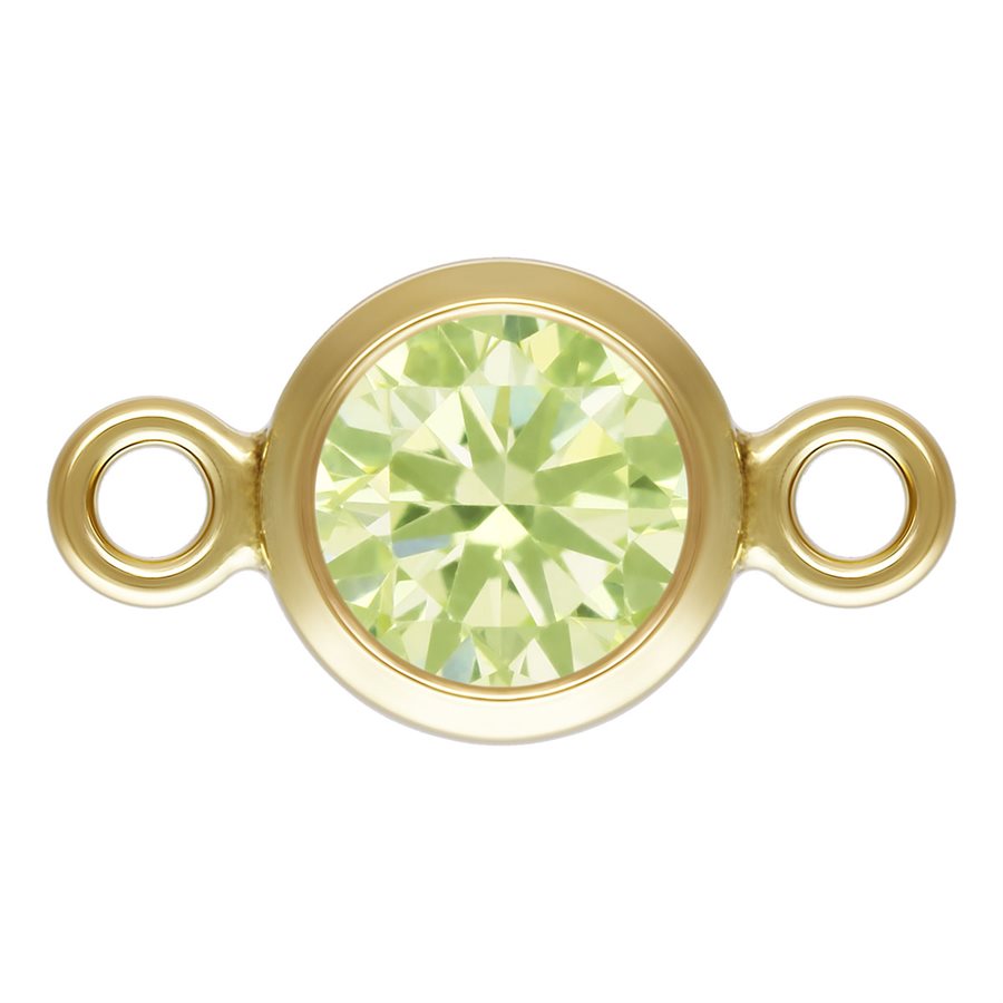 Birthstone Connectors, Gold Filled 14k, 4mm, For Permanent Jewelry