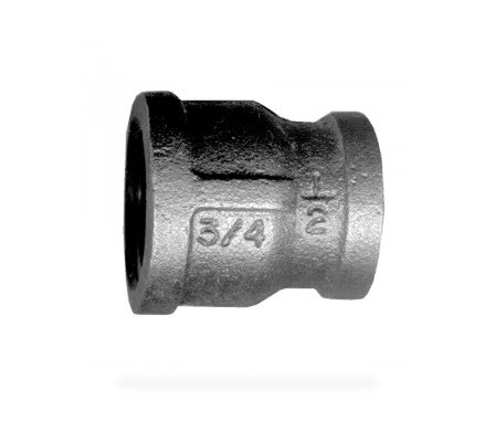 3/4 x 1/2in Black Pipe Reducing Coupling