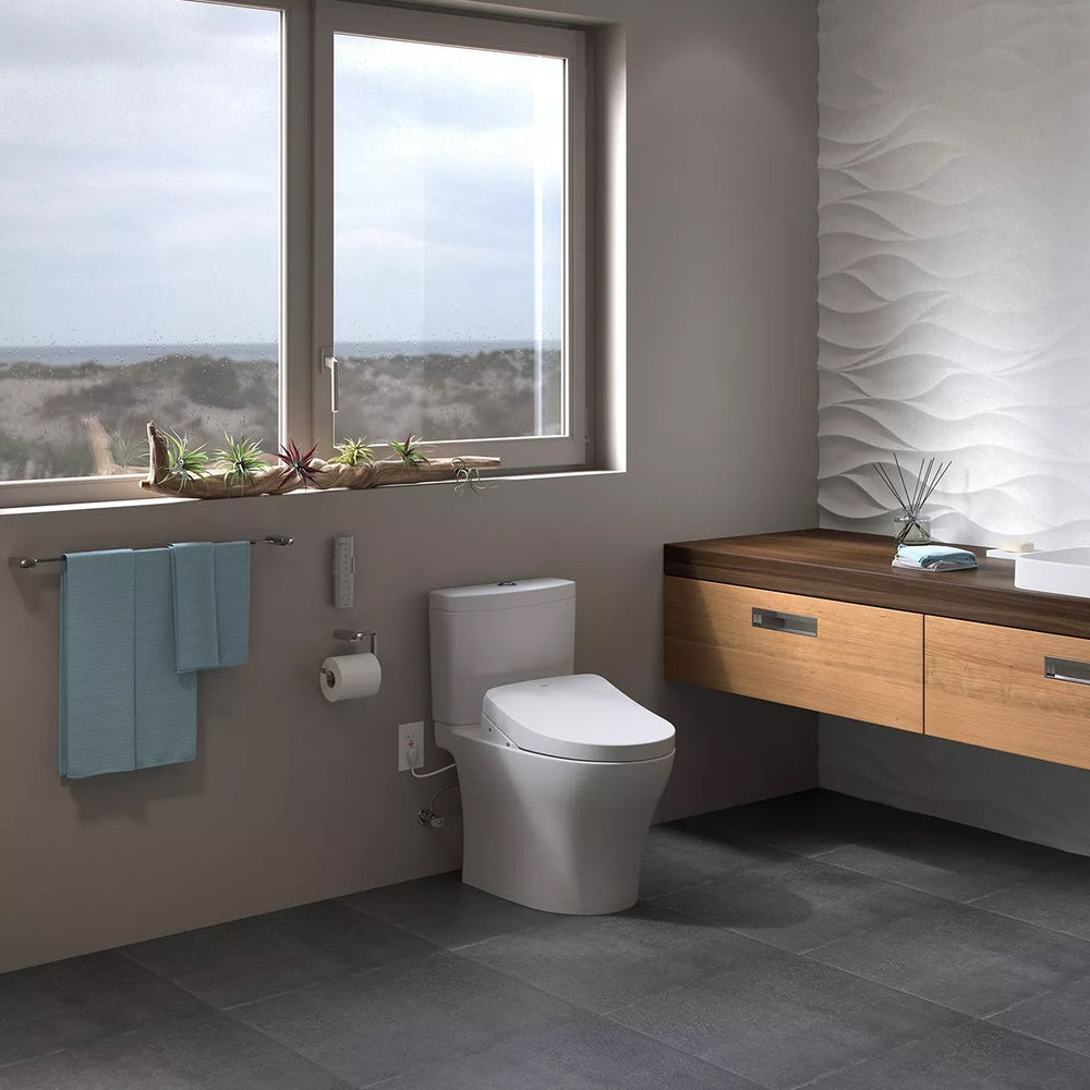 TOTO Aquia IV Dual Flush Two-Piece Toilet with Washlet+ Connection and Seat
