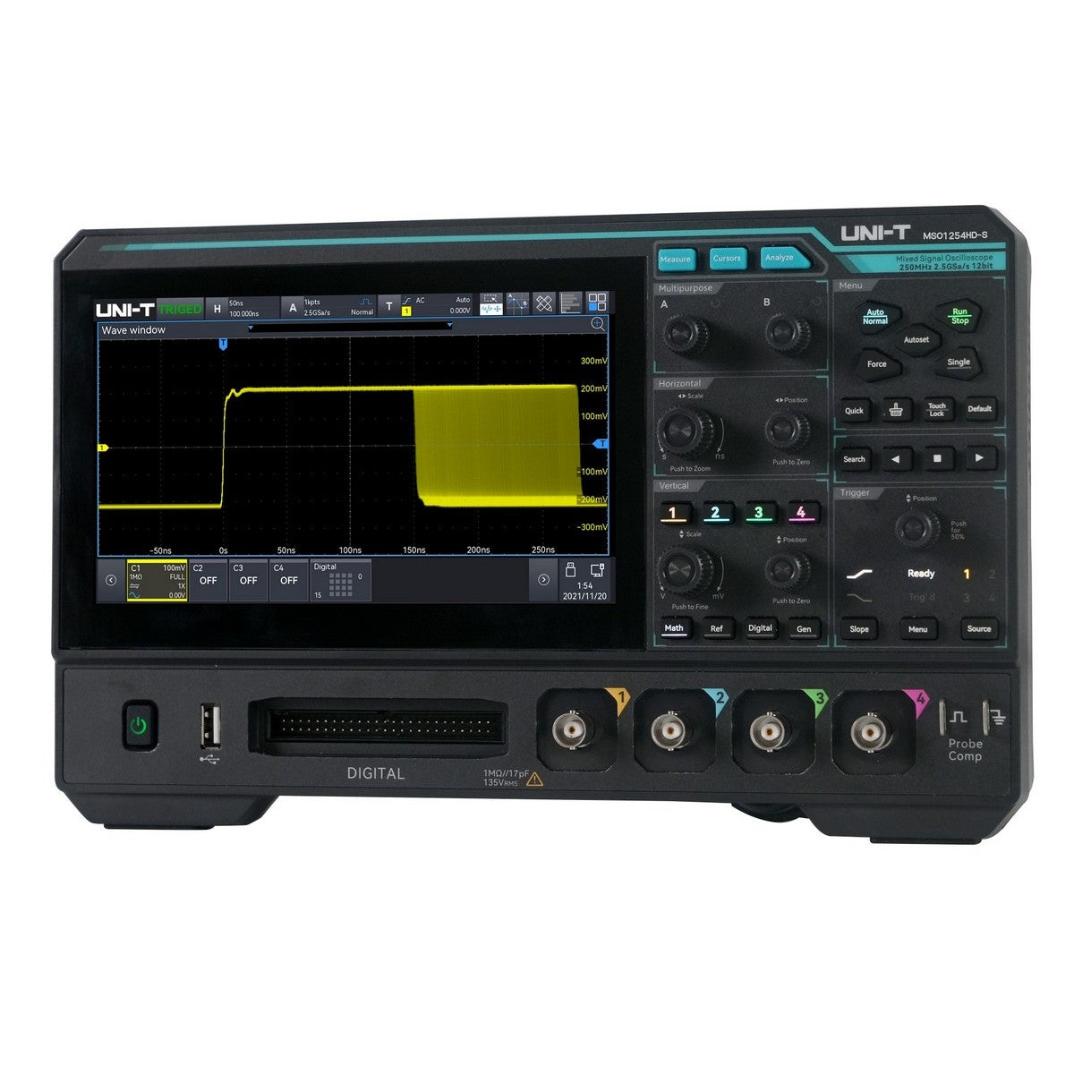 MSO1254HD-S 250 MHz 4Ch 12-Bit MSO with Signal Generator