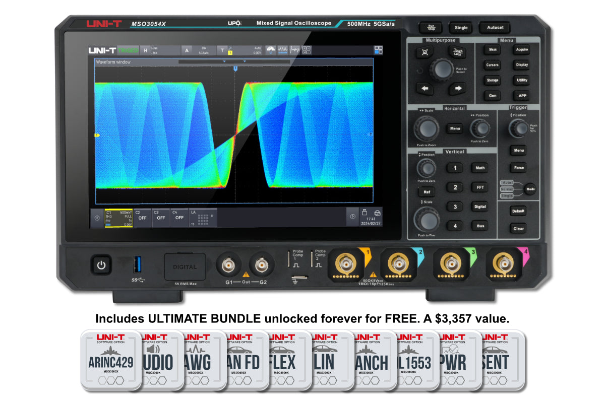 MSO3054X 500 MHz 4Ch Mixed Signal Oscilloscope