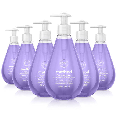 Method® Gel Hand Wash, French Lavender, 12 oz Pump Bottle, 6 Bottles (00031CT)
