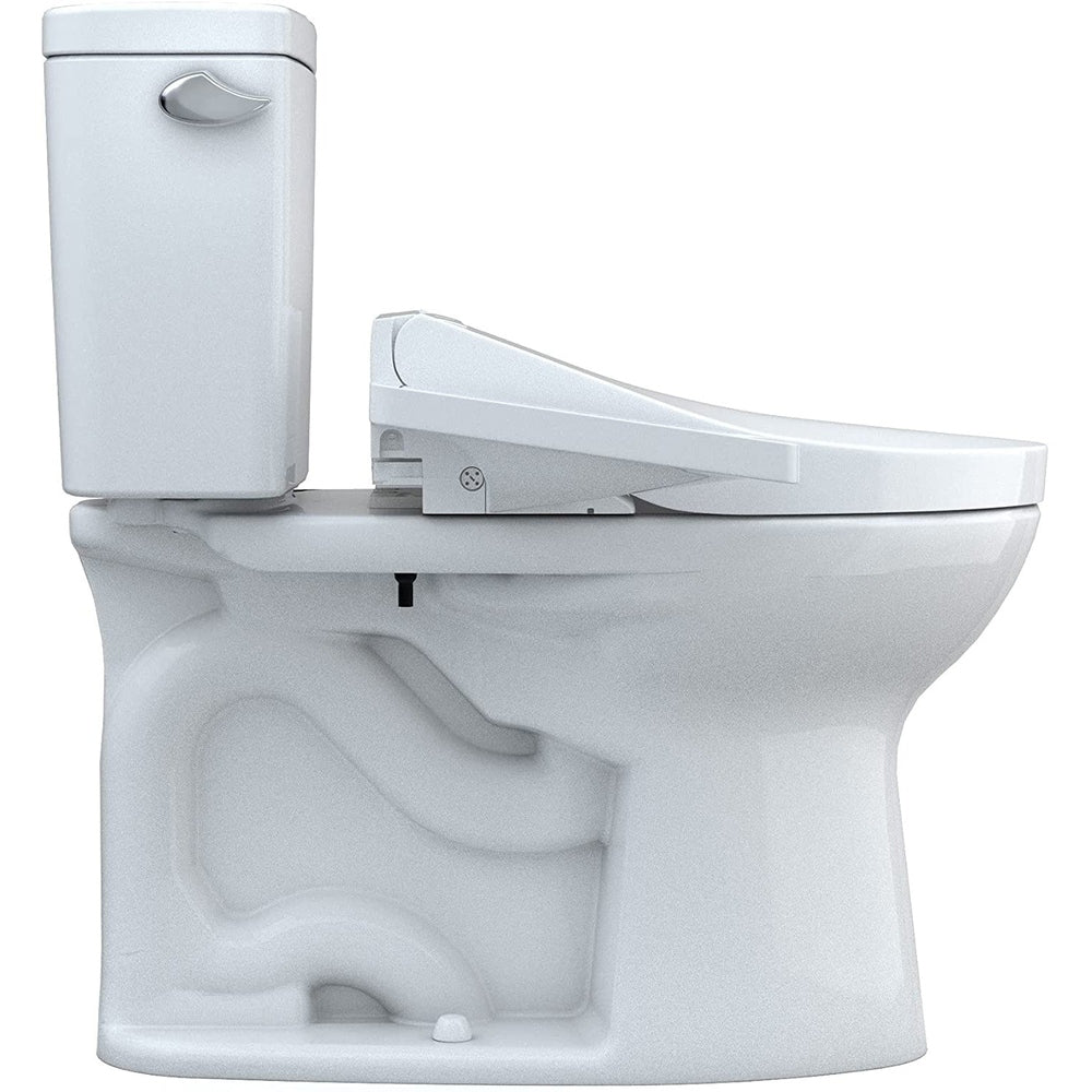 TOTO Drake Two-Piece Elongated 1.6 GPF Washlet+ Toilet with C2 Bidet Seat, Cotton White