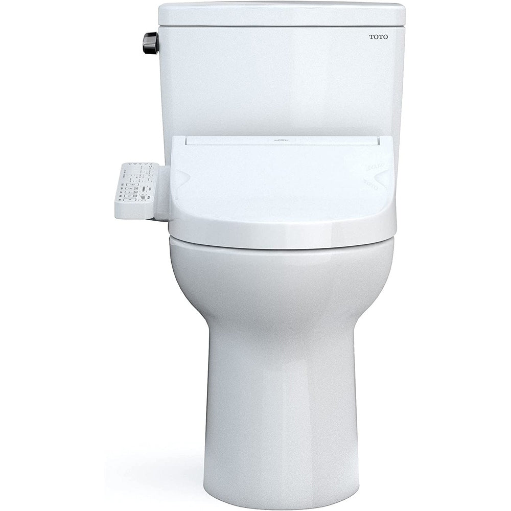 TOTO Drake Two-Piece Elongated 1.6 GPF Washlet+ Toilet with C2 Bidet Seat, Cotton White